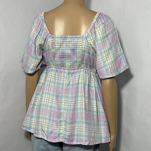 Isabel Maternity - Isabel & Ingrid Colorful Blouse Plaid (ELMRM5) - Picture 2 of 4